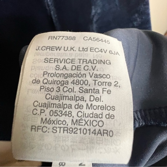 J. Crew Blue Velvet Sleeveless Mock Neck Top Size Small - Picture 5 of 8